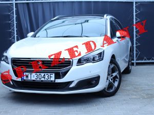 Peugeot 508SW 2.0 BLUEHDI 180 KM AUTOMAT FULL LED BIAŁA PERŁA KAMERA JBL 2016R