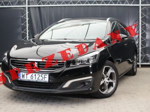 Peugeot 508SW 2.0 BLUEHDI 180 KM AUTOMAT FULL LED CZARNY KAMERA MARTWE POLE 2014R PO DUŻYM SERWISIE