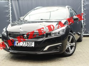 Peugeot 508 GT LINE SW 2.0 BLUEHDI 180 KM AUTOMAT VAT 23 % FULL LED CZARNY KAMERA MARTWE POLE 2016R PO DUŻYM SERWISIE